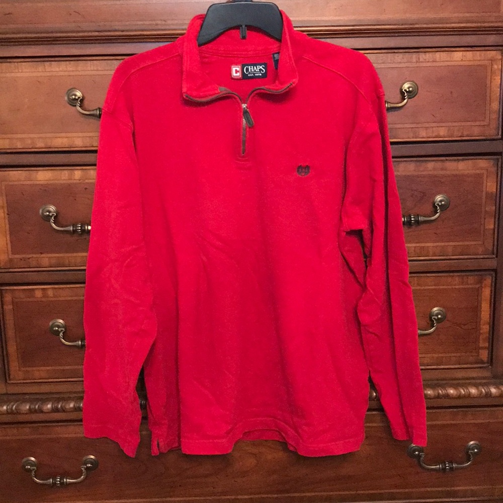 Chaps red pullover